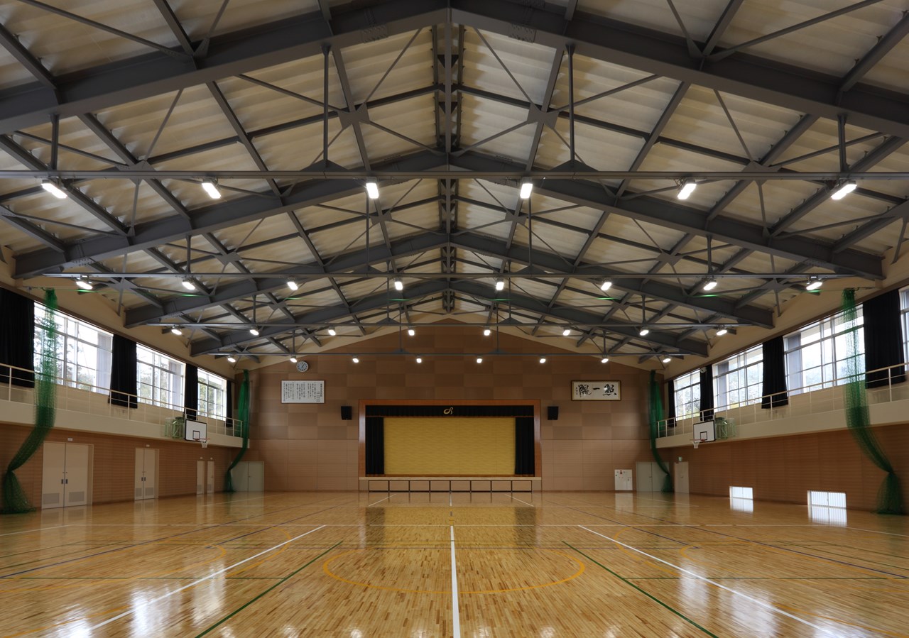写真：北広島町立豊平中学校体育館