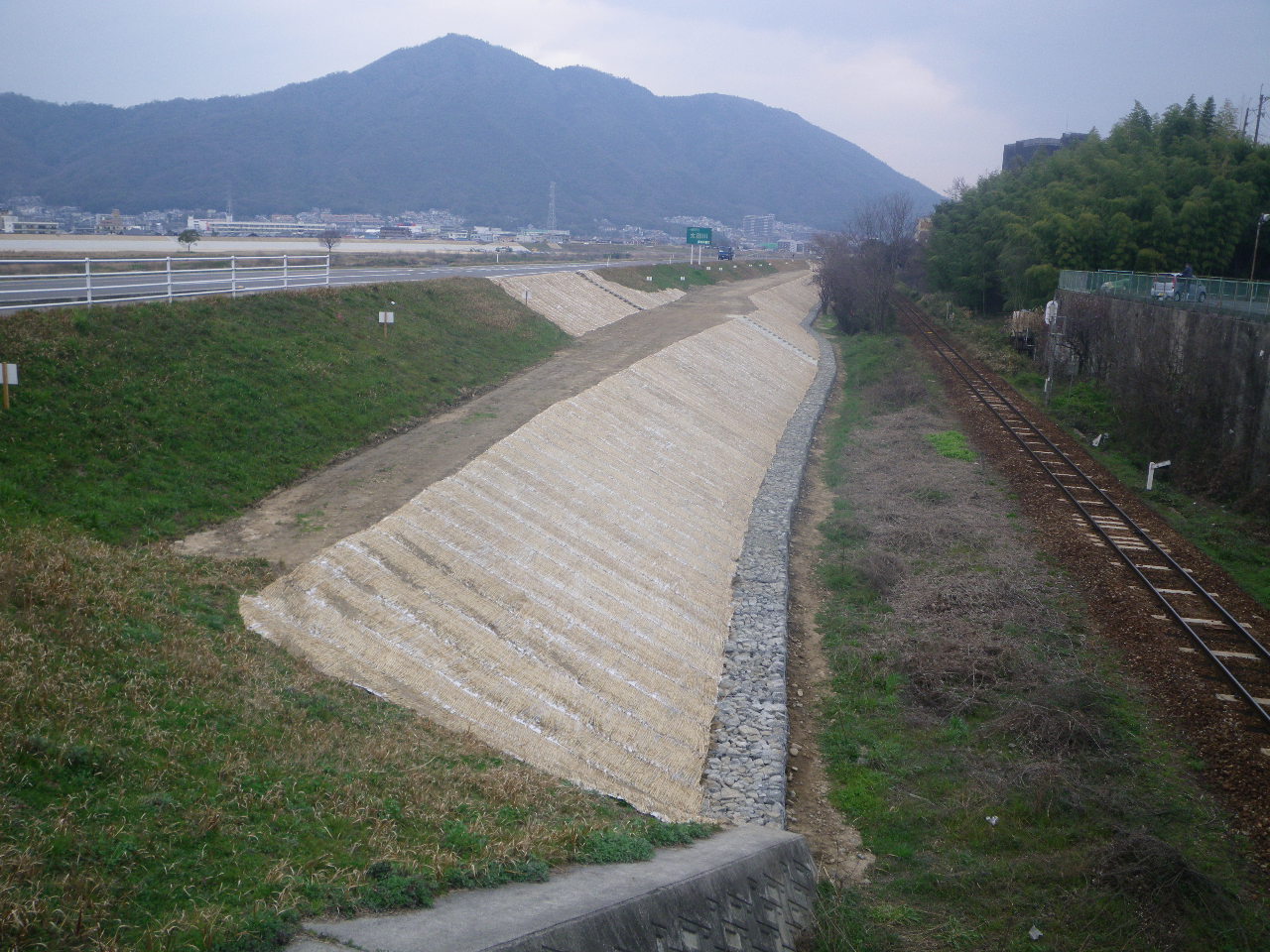 写真：太田川矢口地区外堤防強化工事